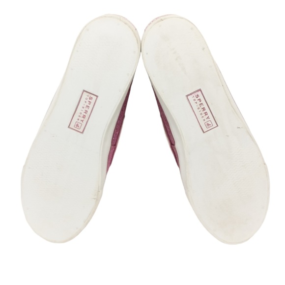 Sperry Top-Siders Pink Glitter Boat Shoes Women’s Size 8.5 - Picture 7 of 8